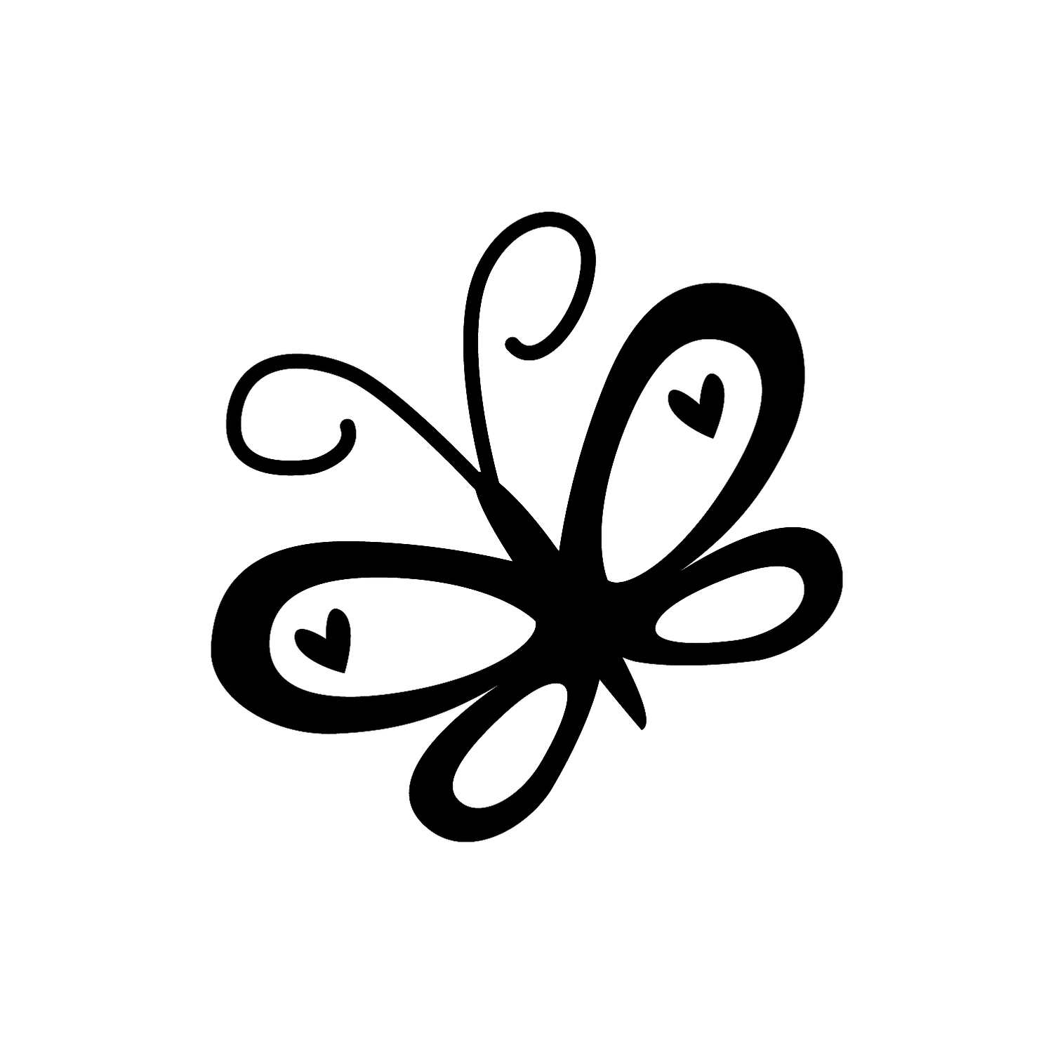 Abdruck Stempel Schmetterling, 35 mm