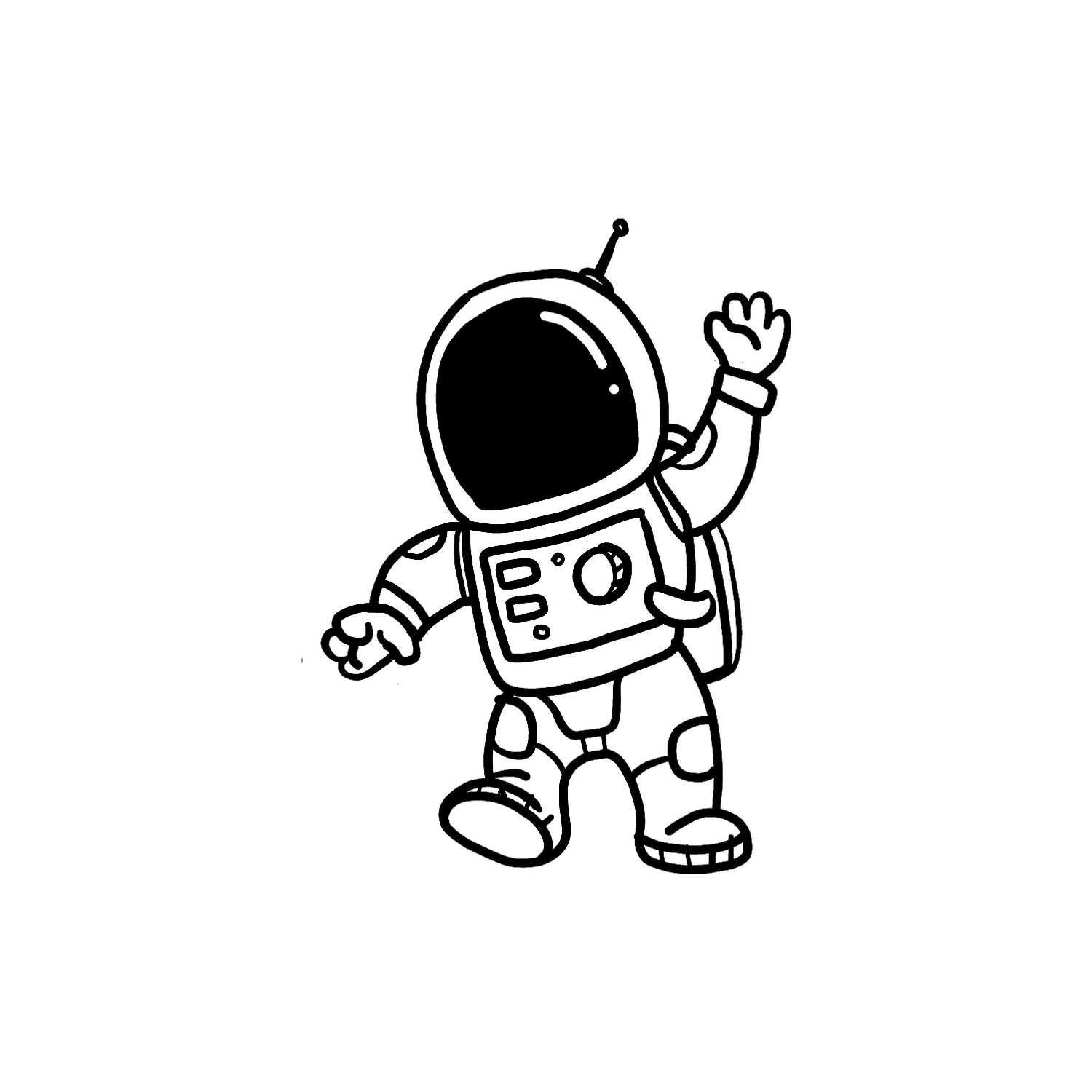 Abdruck Stempel Astronaut, 35 mm