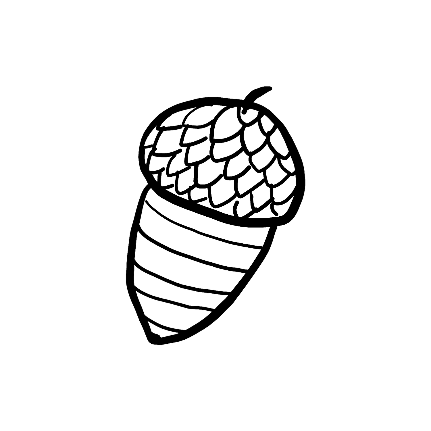Abdruck Stempel Eichel 1, 35 mm