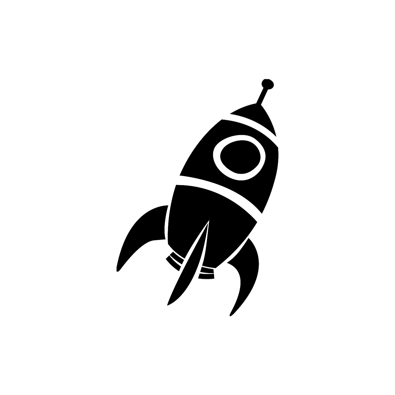 Abdruck Stempel Rakete, 12 mm