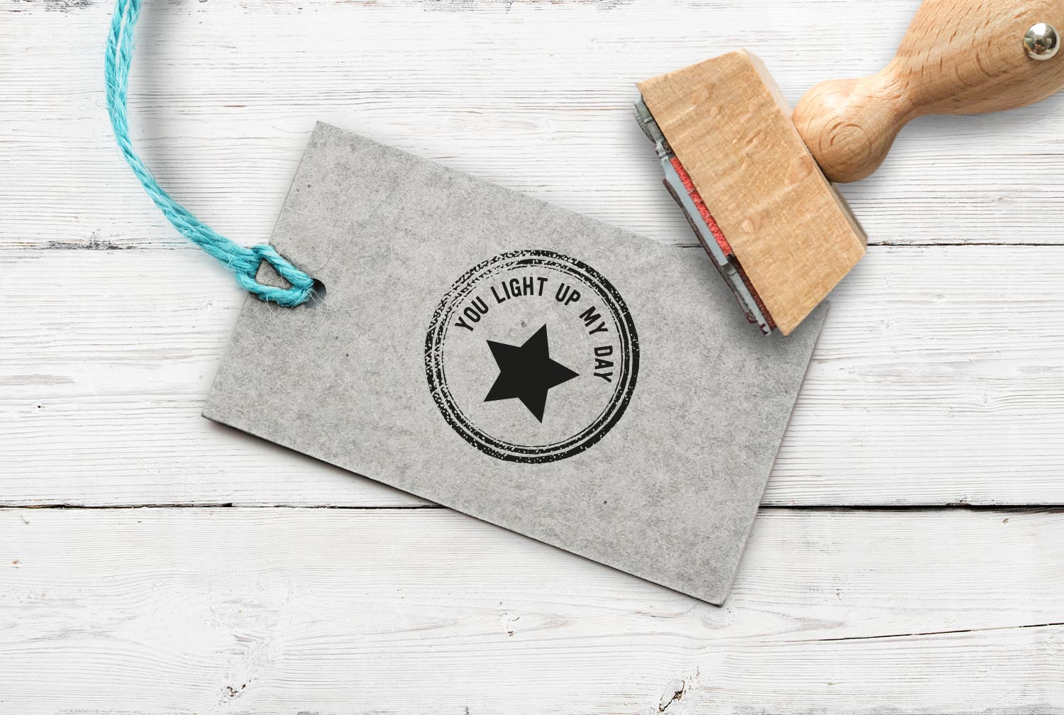 Stempel "you light up my day", 32 mm