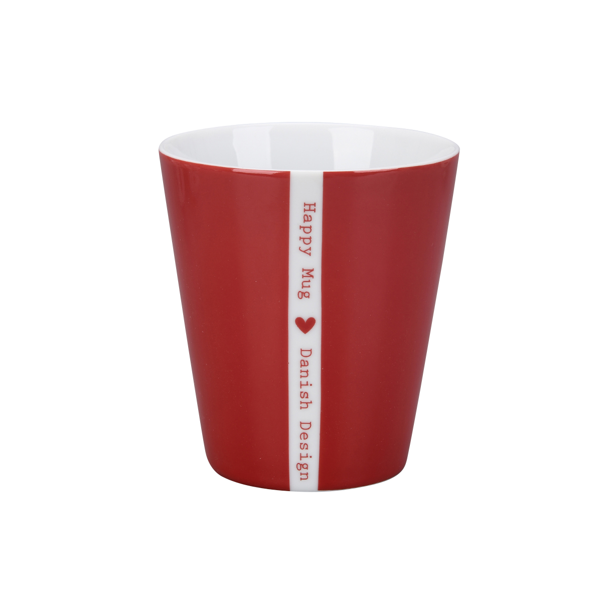 Tasse rot, Herz, Happy mug