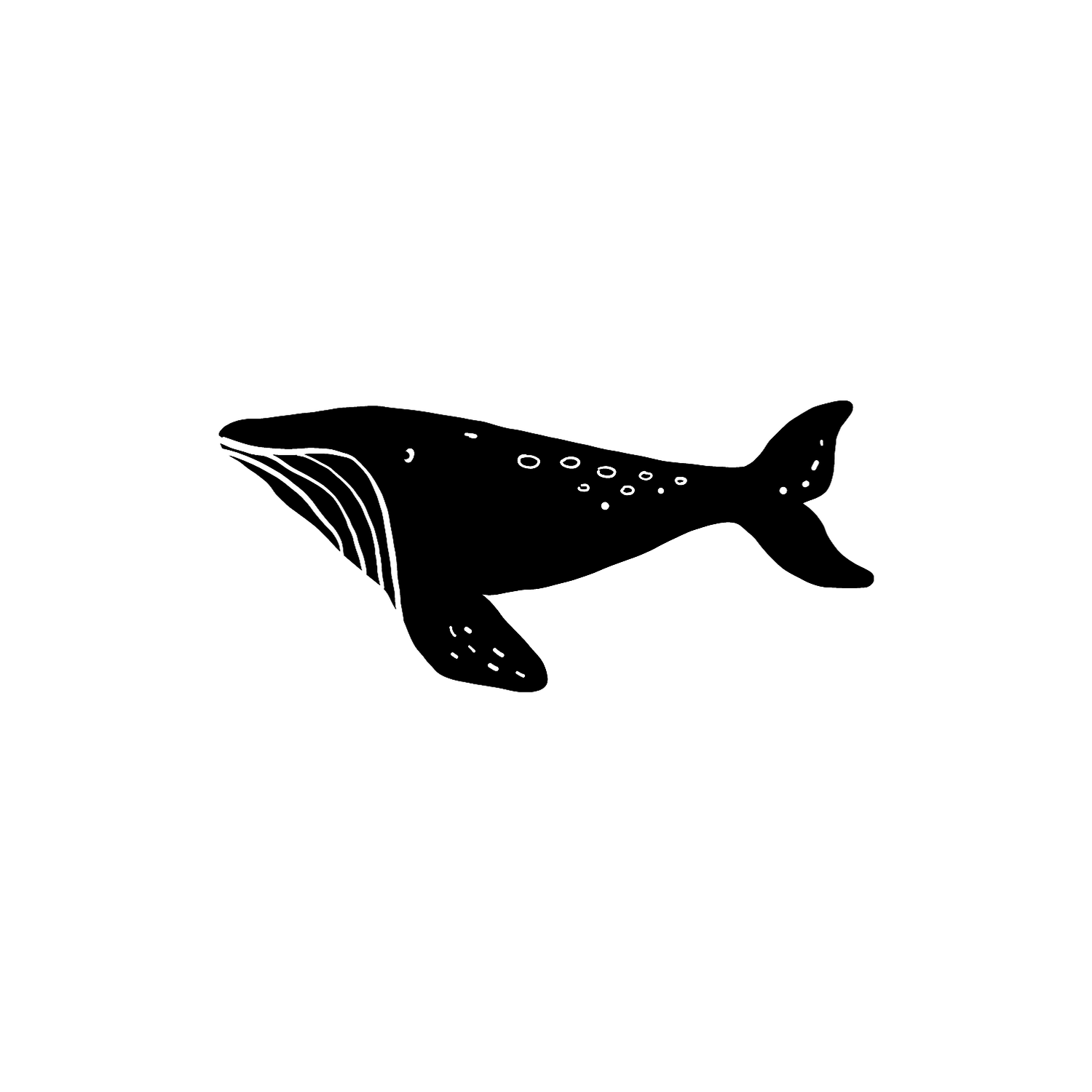 Abdruck Stempel Buckelwal (outlines), 35 mm