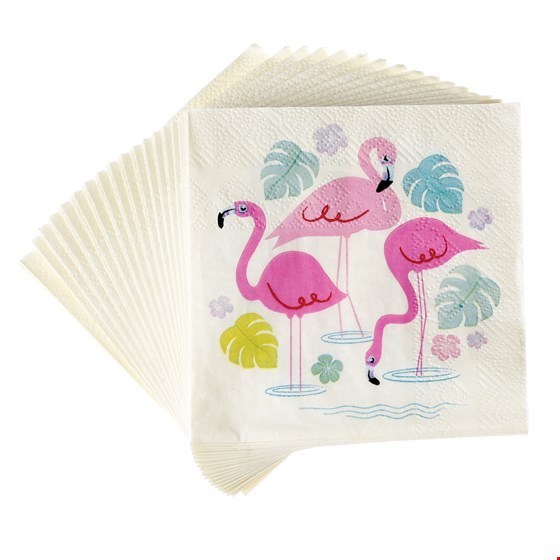 Servietten Flamingos "Flamingo Bay", klein