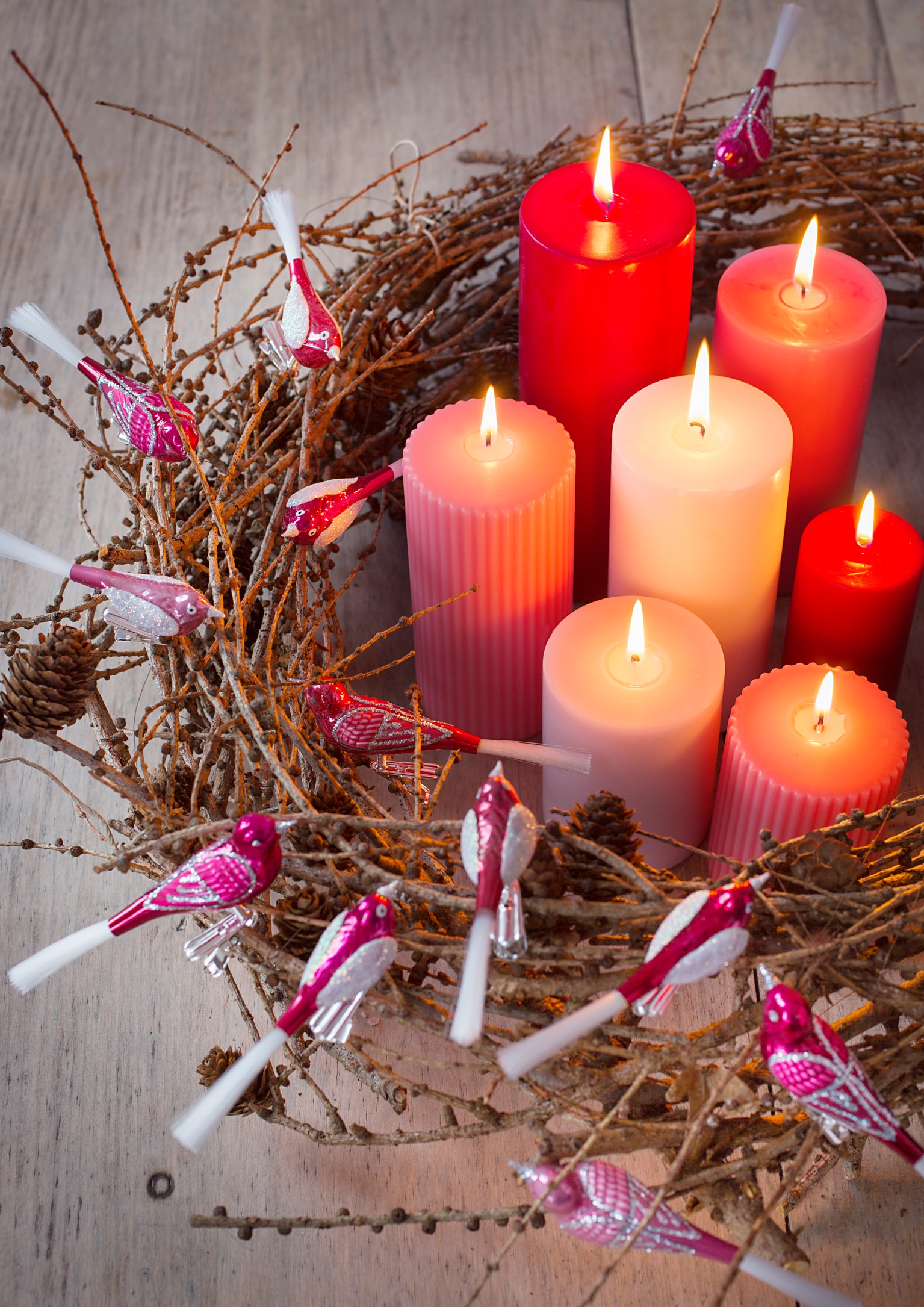 Overbeck and Friends Christbaumschmuck Vogel rot