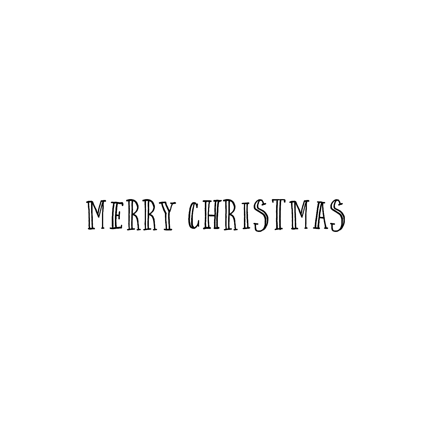 Abdruck Stempel "MERRY CHRISTMAS" 65 mm