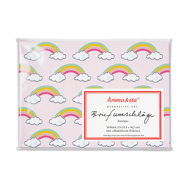 krima&isa 10 Briefumschläge Regenbogen