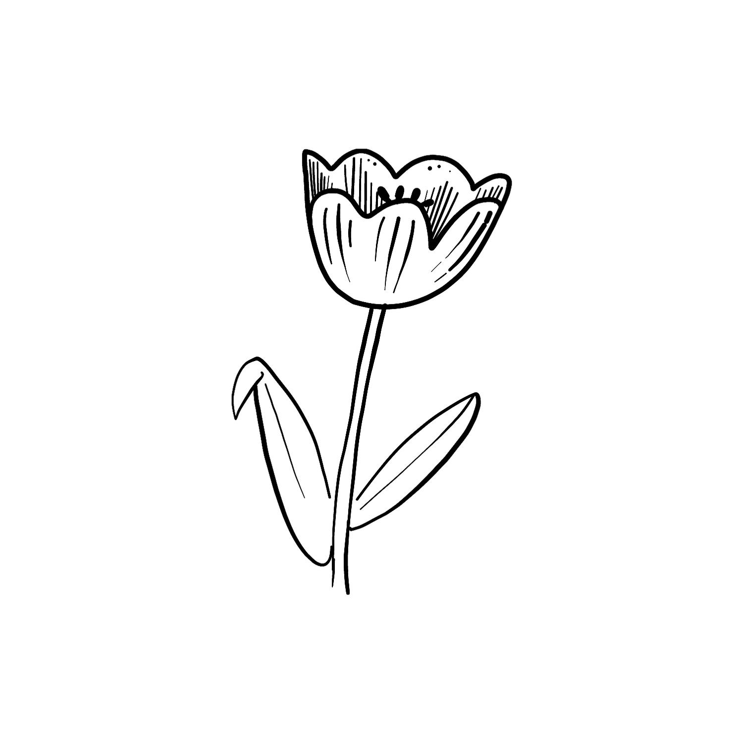 Abdruck Stempel Tulpe, 12 mm
