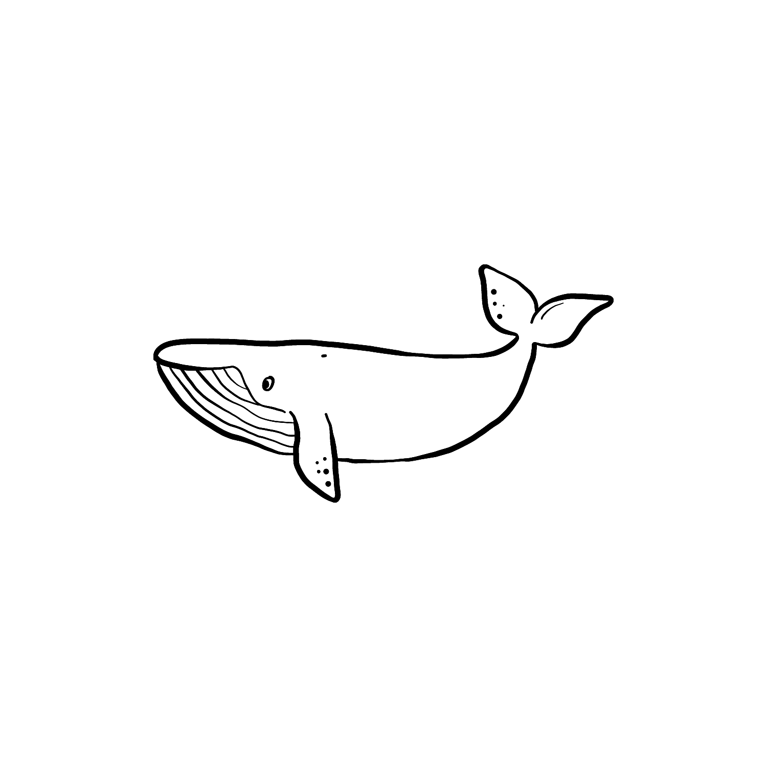 Abdruck Stempel Blauwal (outlines), 12 mm