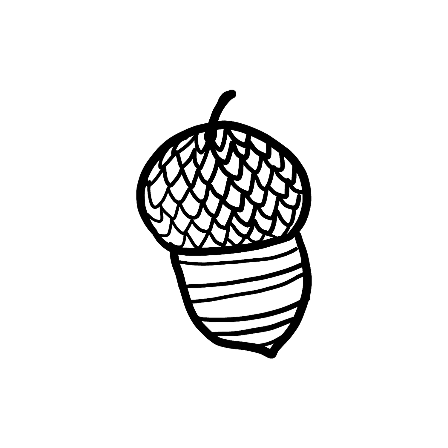 Abdruck Stempel Eichel 5, 35 mm