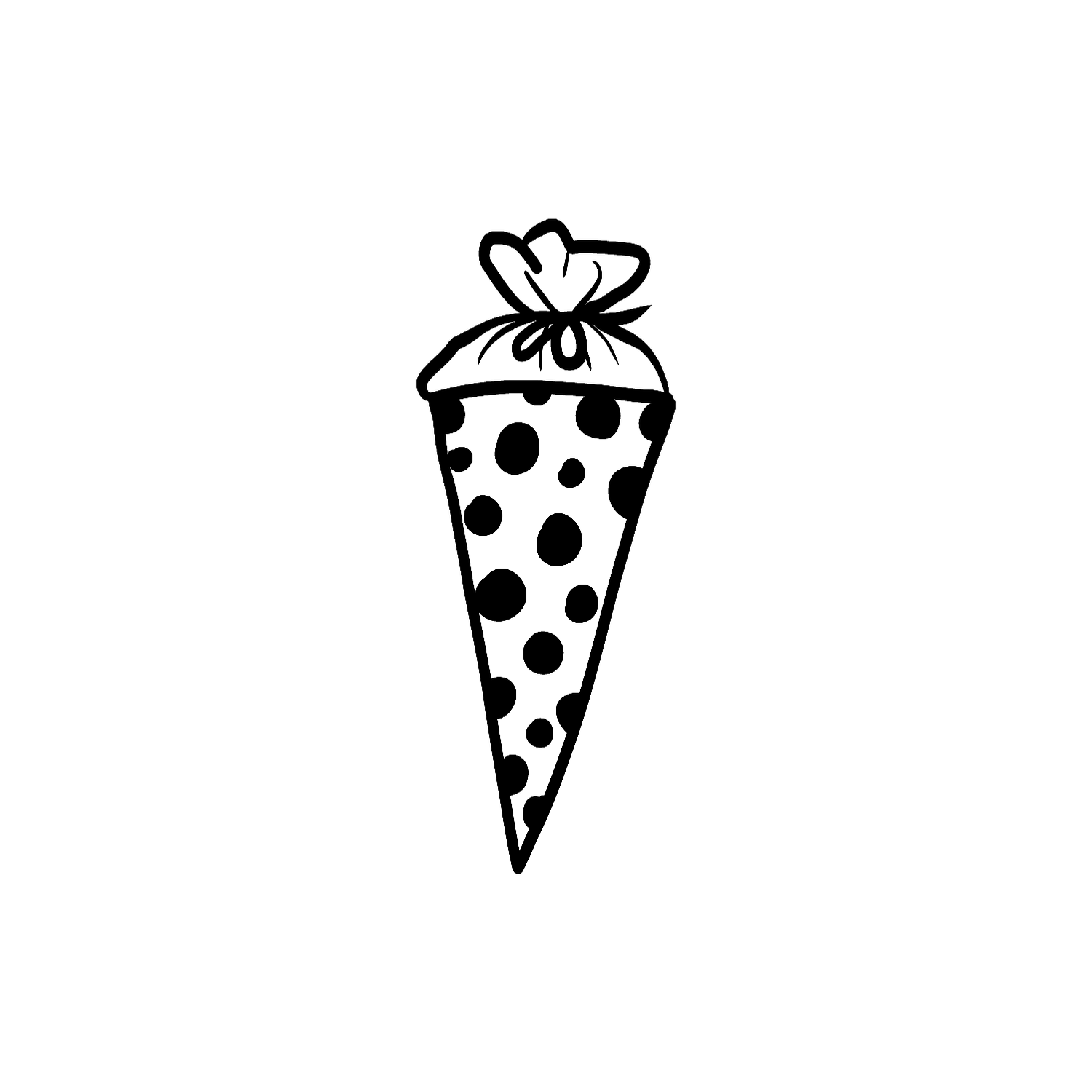 Abdruck Stempel Schultüte Punkte, 35 mm