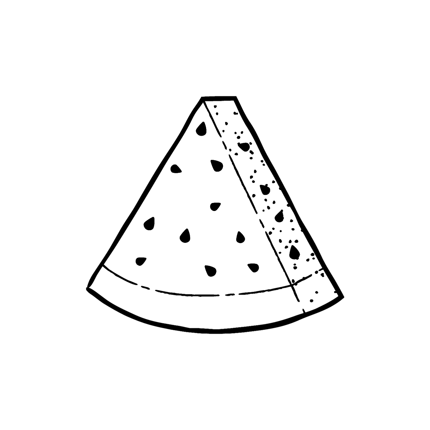 Abdruck Stempel Melone hell, 12 mm